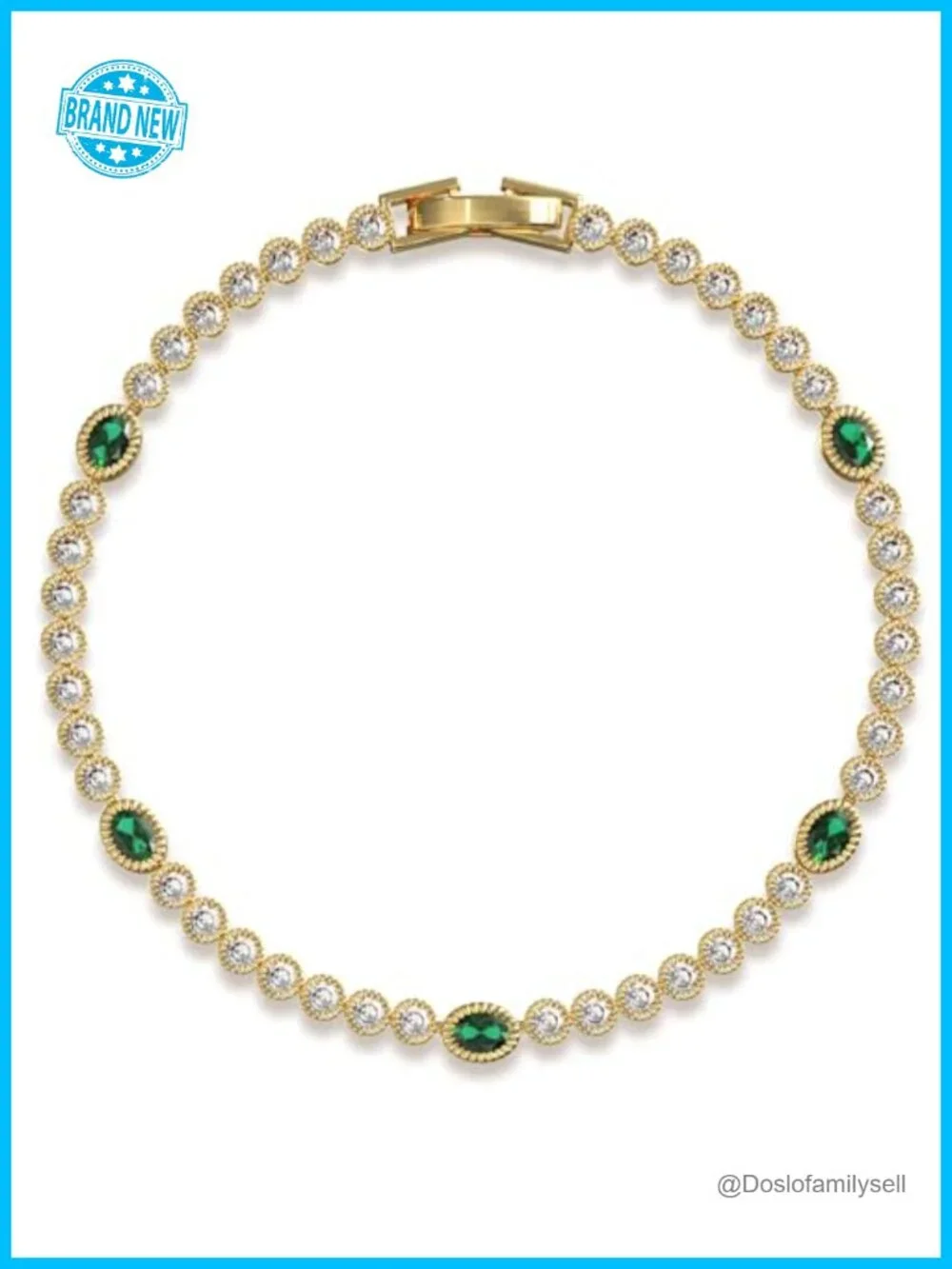 3mm Cubic Zirconia Tennis Bracelet 7 Inch Gold Jewelry for Women